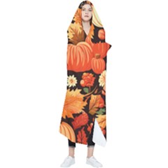 Thanksgiving Pattern Wearable Blanket by Valentinaart