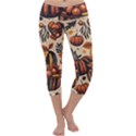 Thanksgiving pattern Capri Yoga Leggings View1