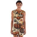 Thanksgiving pattern Wrap Front Bodycon Dress View1