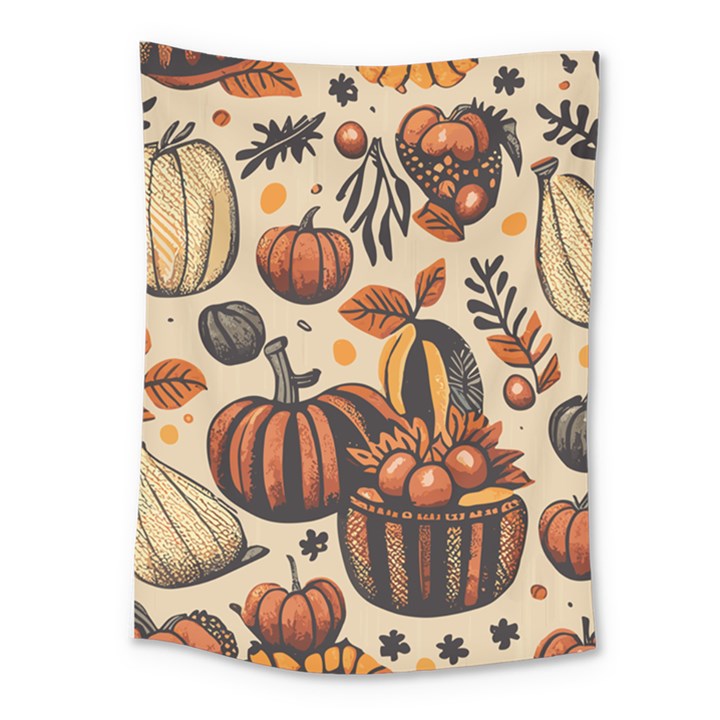 Thanksgiving pattern Medium Tapestry