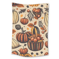 Thanksgiving pattern Large Tapestry