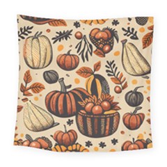 Thanksgiving pattern Square Tapestry (Large)