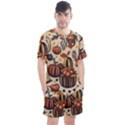 Thanksgiving pattern Men s Mesh T-Shirt and Shorts Set View1