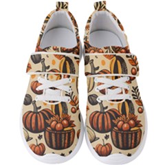 Thanksgiving pattern Men s Velcro Strap Shoes