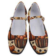 Thanksgiving pattern Women s Mary Jane Shoes