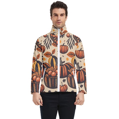 Thanksgiving Pattern Men s Bomber Jacket by Valentinaart