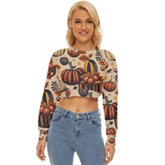 Thanksgiving pattern Lightweight Long Sleeve Sweatshirt