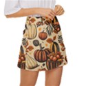 Thanksgiving pattern Mini Front Wrap Skirt View3