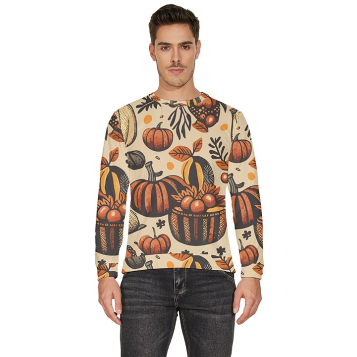 Thanksgiving pattern Men s Fleece Sweatshirt