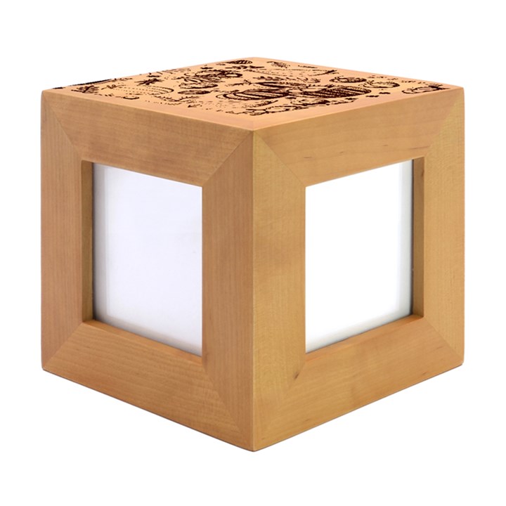 Thanksgiving pattern Wood Photo Frame Cube