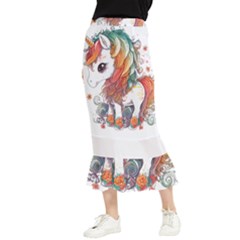 Baby Unicorn T- Shirt Colourful Bay Unicorn T- Shirt Yoga Reflexion Pose T- Shirtyoga Reflexion Pose T- Shirt Maxi Fishtail Chiffon Skirt by hizuto