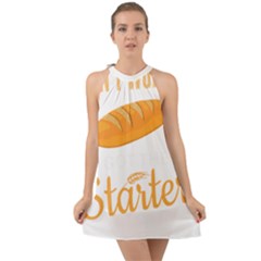 Baker T- Shirt Cool Bread Baking Bakers Saying Motif T- Shirt (3) Yoga Reflexion Pose T- Shirtyoga Reflexion Pose T- Shirt Halter Tie Back Chiffon Dress by hizuto