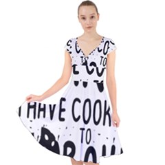 Baker T- Shirt Cool Bread Baking Bakers Saying Motif T- Shirt Yoga Reflexion Pose T- Shirtyoga Reflexion Pose T- Shirt Cap Sleeve Front Wrap Midi Dress