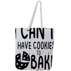 Baker T- Shirt Cool Bread Baking Bakers Saying Motif T- Shirt Yoga Reflexion Pose T- Shirtyoga Reflexion Pose T- Shirt Full Print Rope Handle Tote (Large)