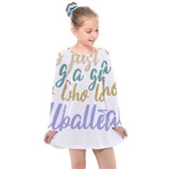 Ballet T- Shirtjust A Girle Who Loves Ballet T- Shirt Yoga Reflexion Pose T- Shirtyoga Reflexion Pose T- Shirt Kids  Long Sleeve Dress by hizuto