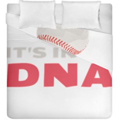 Baseball Lover Gift For Family T- Shirt Baseball Lover Baseball Heartbeat E K G Baseball Is In My D Yoga Reflexion Pose T- Shirtyoga Reflexion Pose T- Shirt Duvet Cover Double Side (king Size) by hizuto