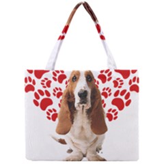 Basset Hound Gift T- Shirt Funny Basset Hound Valentine Heart Paw Basset Hound Dog Lover Valentine C Yoga Reflexion Pose T- Shirtyoga Reflexion Pose T- Shirt Mini Tote Bag by hizuto