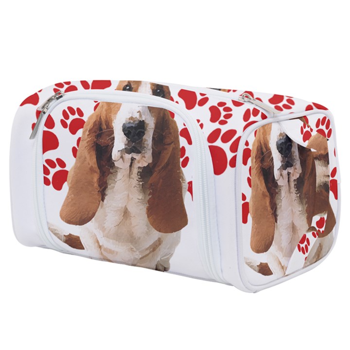 Basset Hound Gift T- Shirt Funny Basset Hound Valentine Heart Paw Basset Hound Dog Lover Valentine C Yoga Reflexion Pose T- Shirtyoga Reflexion Pose T- Shirt Toiletries Pouch