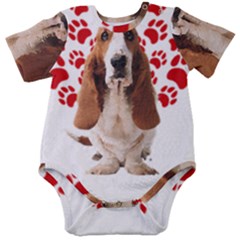 Basset Hound Gift T- Shirt Funny Basset Hound Valentine Heart Paw Basset Hound Dog Lover Valentine C Yoga Reflexion Pose T- Shirtyoga Reflexion Pose T- Shirt Baby Short Sleeve Bodysuit by hizuto