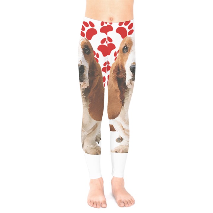 Basset Hound Gift T- Shirt Funny Basset Hound Valentine Heart Paw Basset Hound Dog Lover Valentine C Yoga Reflexion Pose T- Shirtyoga Reflexion Pose T- Shirt Kids  Classic Winter Leggings