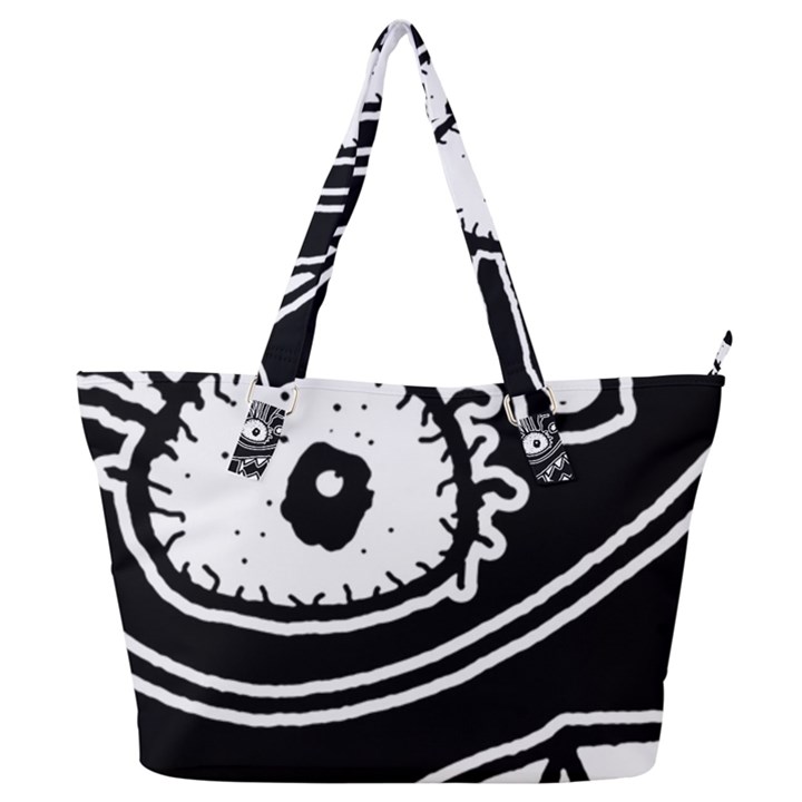 Monstrous Revelation Closeup Full Print Shoulder Bag