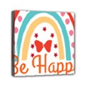 Be Happy And Smile T- Shirt Be Happy T- Shirt Yoga Reflexion Pose T- Shirtyoga Reflexion Pose T- Shirt Mini Canvas 6  x 6  (Stretched) View1