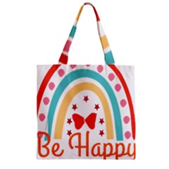 Be Happy And Smile T- Shirt Be Happy T- Shirt Yoga Reflexion Pose T- Shirtyoga Reflexion Pose T- Shirt Zipper Grocery Tote Bag