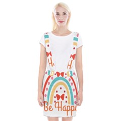 Be Happy And Smile T- Shirt Be Happy T- Shirt Yoga Reflexion Pose T- Shirtyoga Reflexion Pose T- Shirt Braces Suspender Skirt by hizuto