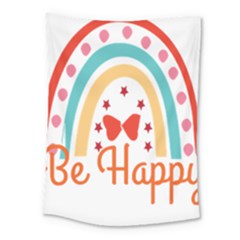 Be Happy And Smile T- Shirt Be Happy T- Shirt Yoga Reflexion Pose T- Shirtyoga Reflexion Pose T- Shirt Medium Tapestry by hizuto