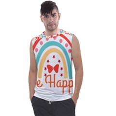 Be Happy And Smile T- Shirt Be Happy T- Shirt Yoga Reflexion Pose T- Shirtyoga Reflexion Pose T- Shirt Men s Regular Tank Top by hizuto