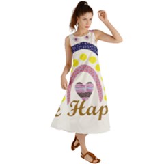 Be Happy T- Shirt Be Happy T- Shirt Yoga Reflexion Pose T- Shirtyoga Reflexion Pose T- Shirt Summer Maxi Dress by hizuto