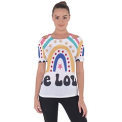 Be Love T- Shirt Be Love T- Shirt Yoga Reflexion Pose T- Shirtyoga Reflexion Pose T- Shirt Shoulder Cut Out Short Sleeve Top by hizuto