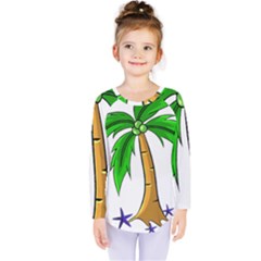 Beach Coconut Tree T- Shirt Beach Coconut Tree T- Shirt Yoga Reflexion Pose T- Shirtyoga Reflexion Pose T- Shirt Kids  Long Sleeve T-shirt