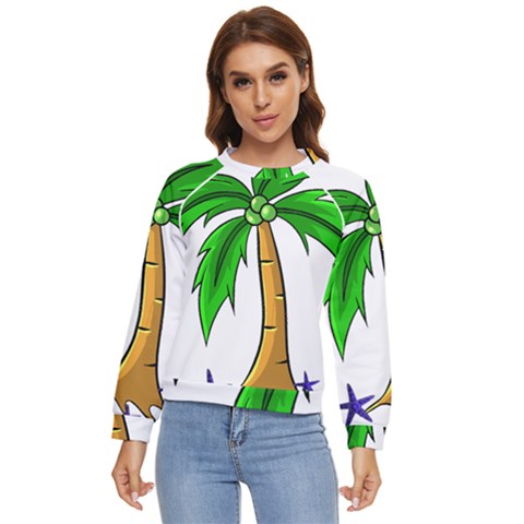 Beach Coconut Tree T- Shirt Beach Coconut Tree T- Shirt Yoga Reflexion Pose T- Shirtyoga Reflexion Pose T- Shirt Women s Long Sleeve Raglan T-shirt by hizuto