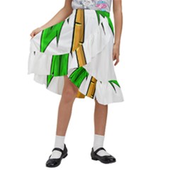 Beach Coconut Tree T- Shirt Beach Coconut Tree T- Shirt Yoga Reflexion Pose T- Shirtyoga Reflexion Pose T- Shirt Kids  Ruffle Flared Wrap Midi Skirt by hizuto