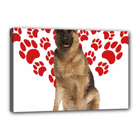 Belgian Malinois Gift T- Shirt Cool Belgian Malinois Valentine Heart Paw Belgian Malinois Dog Lover Yoga Reflexion Pose T- Shirtyoga Reflexion Pose T- Shirt Canvas 18  X 12  (stretched) by hizuto