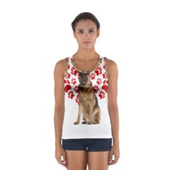 Belgian Malinois Gift T- Shirt Cool Belgian Malinois Valentine Heart Paw Belgian Malinois Dog Lover Yoga Reflexion Pose T- Shirtyoga Reflexion Pose T- Shirt Sport Tank Top  by hizuto