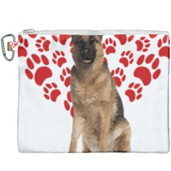 Belgian Malinois Gift T- Shirt Cool Belgian Malinois Valentine Heart Paw Belgian Malinois Dog Lover Yoga Reflexion Pose T- Shirtyoga Reflexion Pose T- Shirt Canvas Cosmetic Bag (xxxl) by hizuto