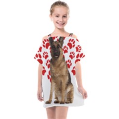 Belgian Malinois Gift T- Shirt Cool Belgian Malinois Valentine Heart Paw Belgian Malinois Dog Lover Yoga Reflexion Pose T- Shirtyoga Reflexion Pose T- Shirt Kids  One Piece Chiffon Dress by hizuto