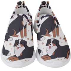 Bernese Mountain Dog T- Shirtbernese Mountain Dog Illustration T- Shirt Yoga Reflexion Pose T- Shirtyoga Reflexion Pose T- Shirt Kids  Slip On Sneakers by hizuto