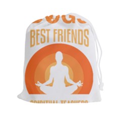 Best Friend T- Shirt Cool Dog Pet Saying T- Shirt Yoga Reflexion Pose T- Shirtyoga Reflexion Pose T- Shirt Drawstring Pouch (2xl) by hizuto