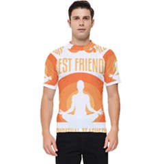 Best Friend T- Shirt Cool Dog Pet Saying T- Shirt Yoga Reflexion Pose T- Shirtyoga Reflexion Pose T- Shirt Men s Short Sleeve Rash Guard by hizuto