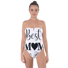 Best Mom Ever Gift T- Shirt Best Knitting Mom Ever T- Shirt Yoga Reflexion Pose T- Shirtyoga Reflexion Pose T- Shirt Tie Back One Piece Swimsuit by hizuto