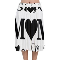 Best Mom Ever Gift T- Shirt Best Knitting Mom Ever T- Shirt Yoga Reflexion Pose T- Shirtyoga Reflexion Pose T- Shirt Velvet Flared Midi Skirt