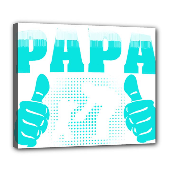 Best Papa Ever T- Shirt Best Papa Ever T- Shirt Yoga Reflexion Pose T- Shirtyoga Reflexion Pose T- Shirt Deluxe Canvas 24  x 20  (Stretched)