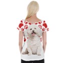 Bichon Frise Gift T- Shirt Cool Bichon Frise Valentine Heart Paw Bichon Frise Dog Lover Valentine Co Yoga Reflexion Pose T- Shirtyoga Reflexion Pose T- Shirt Cap Sleeve Top View2