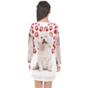 Bichon Frise Gift T- Shirt Cool Bichon Frise Valentine Heart Paw Bichon Frise Dog Lover Valentine Co Yoga Reflexion Pose T- Shirtyoga Reflexion Pose T- Shirt Long Sleeve Chiffon Shift Dress  View2