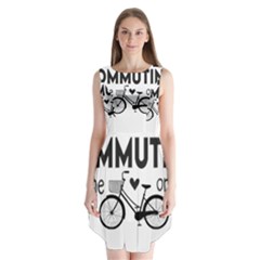 Bicycle T- Shirt Bicycle Commuting Is The Only Way For Me T- Shirt Yoga Reflexion Pose T- Shirtyoga Reflexion Pose T- Shirt Sleeveless Chiffon Dress   by hizuto