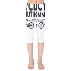 Bicycle T- Shirt Bicycle Commuting Is The Only Way For Me T- Shirt Yoga Reflexion Pose T- Shirtyoga Reflexion Pose T- Shirt Kids  Capri Leggings  by hizuto