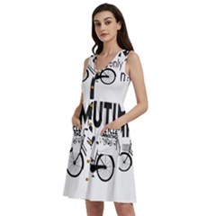 Bicycle T- Shirt Bicycle Commuting Is The Only Way For Me T- Shirt Yoga Reflexion Pose T- Shirtyoga Reflexion Pose T- Shirt Sleeveless Dress With Pocket by hizuto